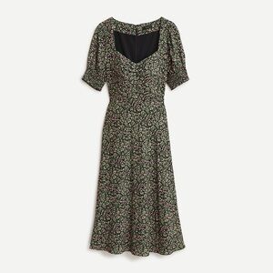 NWT J. Crew Smocked-sleeve midi dress in floral